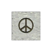 Peace Cutout 2.25 Inches Army Green Patch