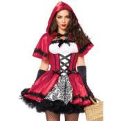 2pc Gothic Red Riding Hood Costume