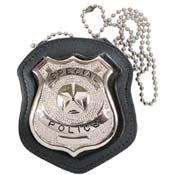 NYPD Style Leather Badge Holder With Clip