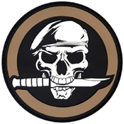 PVC Military Skull And Knife Morale Patch