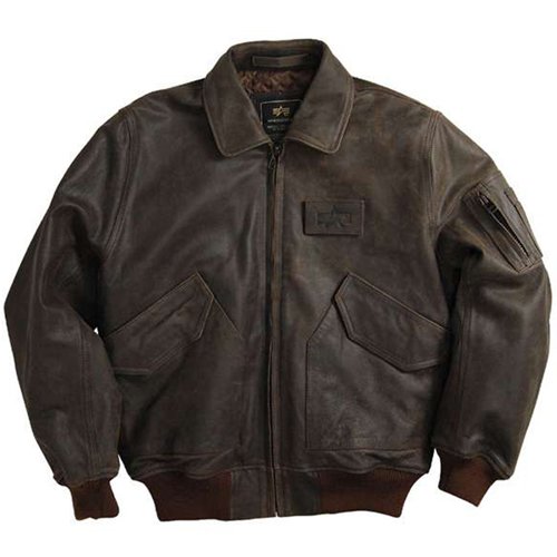 Alpha Mens Leather CWU 45P Flight Jacket