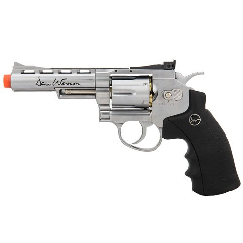 Dan Wesson 4 Inch Silver Airsoft Revolver - 440 FPS (Mag: ASG16186)