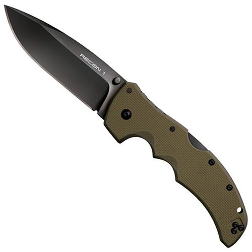 Recon 1 CTS-XHP Steel Blade Folding Knife - OD Green
