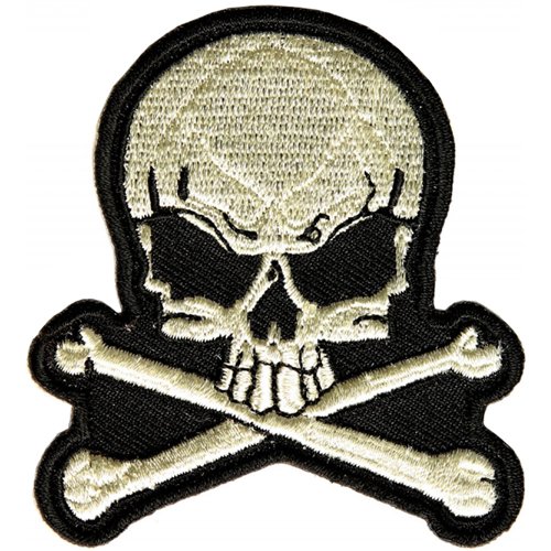CP 2.5x2.75 Inch Skull and Bones Small Patch