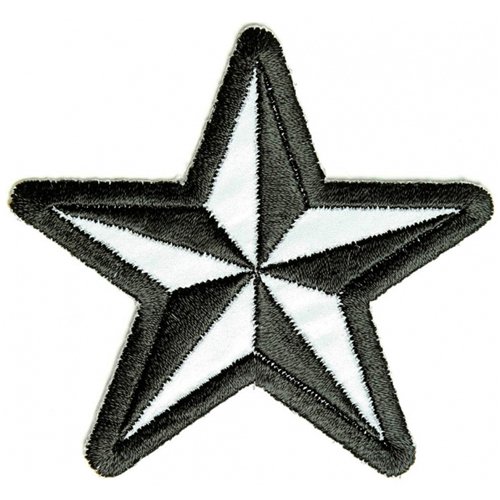 Reflective Nautical Star Patch - 3x3 Inch
