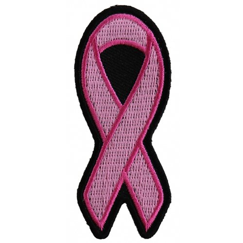 CP 1.25x3 Inch Small Pink Ribbon Breast Cancer Awareness Patch
