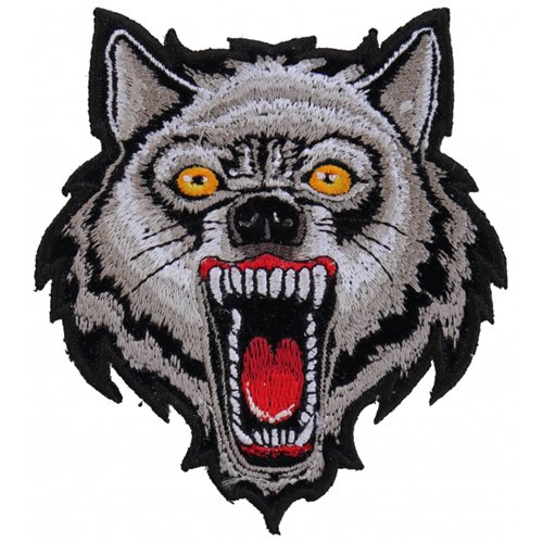 3.5x4 Inch Small Wolf Design Patch