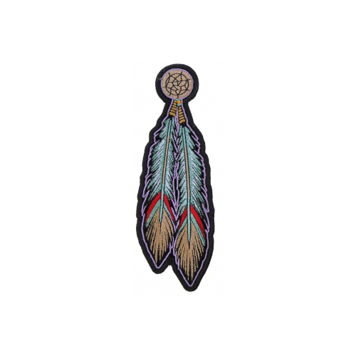 Tribal Feathers Patch - 2.25x6.5 inch