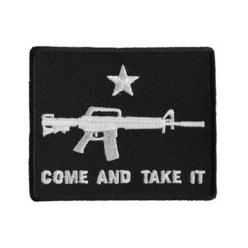 Come And Take It Star Machine Gun Patch 