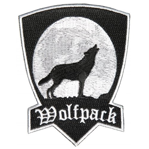 Wolfpack Patch With Howling Wolf - 3x4 Inch