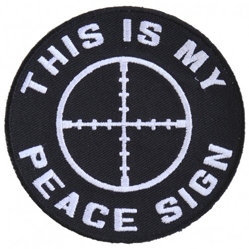 This Is My Peace Sign Jacket and Vest Patch - 3.5x3.5 Inch