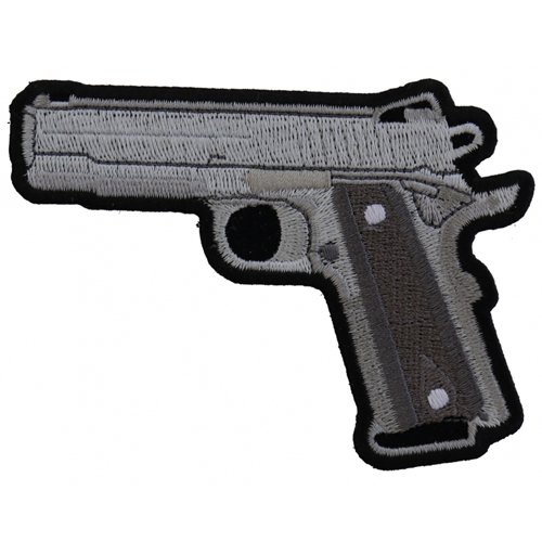 9mm Gun Embroidered Patch - 4x3 Inch