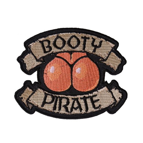 Booty Pirate Patch - 4x3.25 Inch