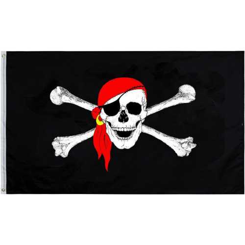 Pirate Flag w/ Red Scarf