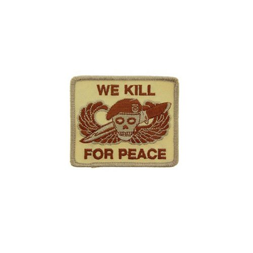 Patch We Kill For Peace Desert 3-1/4 Inch
