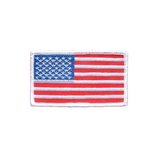 USA Ractangle White Flag Patch
