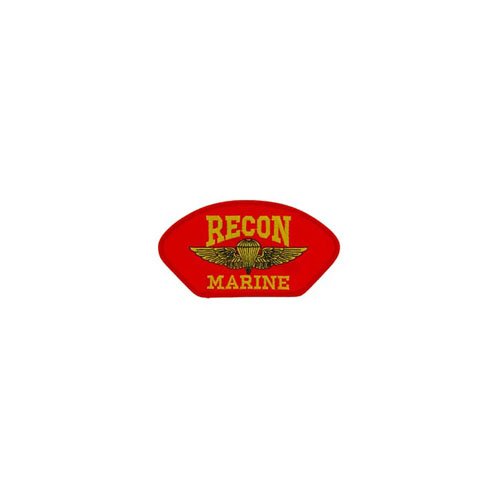 Patch USMC Hat Recon Red 3 Inch X5-1/4 Inch