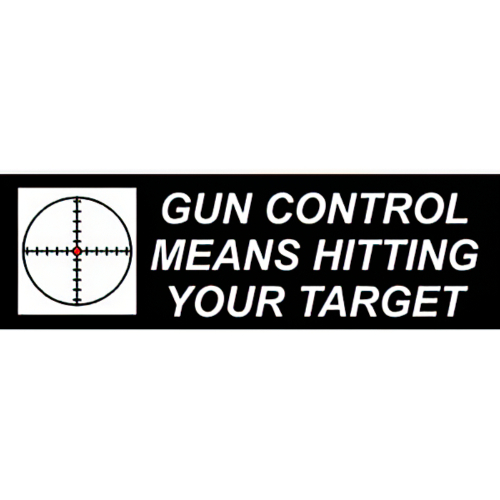 Gun Control Means Hitting Your Target Bumper Sticker 