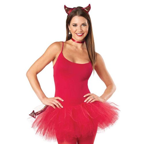 Women Devil Punky Costume Kit - Pink