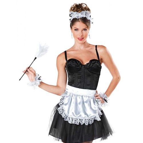 French Maid Costume Kit - Black/White