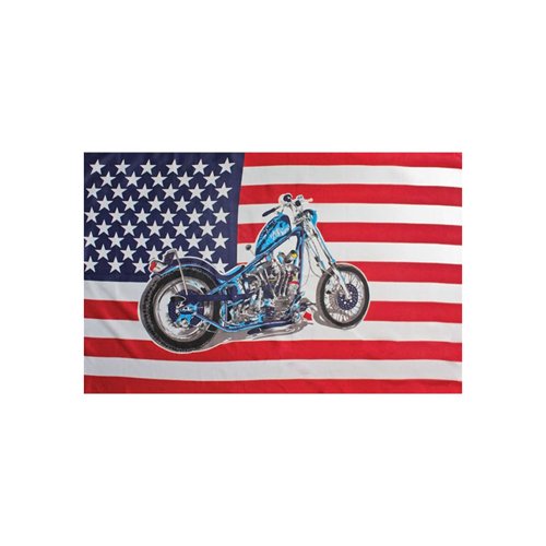 3' X 5' USA Motorcycle Logo Flags
