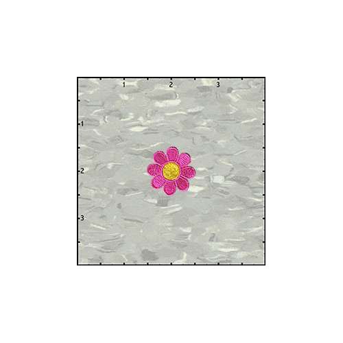 Flower Daisy 1 Inches Pink Bright And Yellow Patch