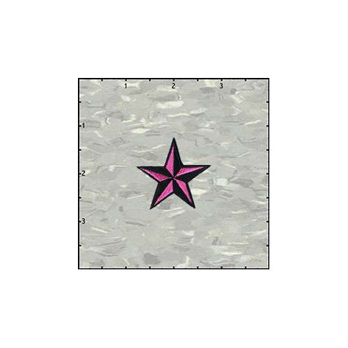 Star 3-D Pink And Black Patch