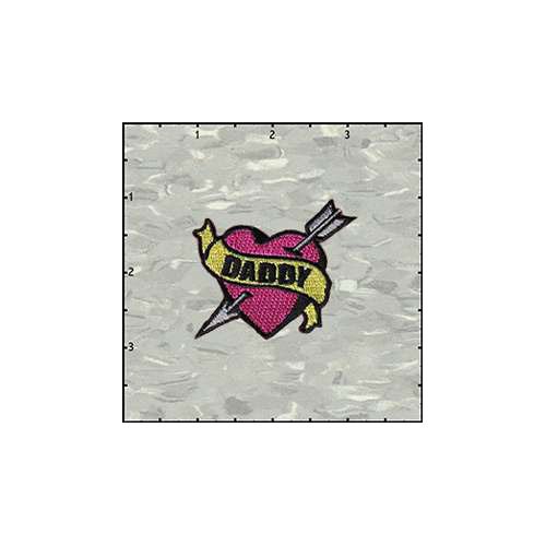 Heart Tattoo 2.25 Inches Daddy Patch