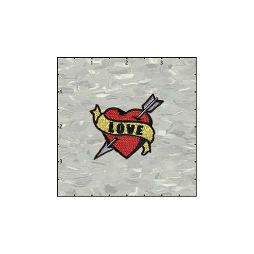 Heart Tattoo 2.25 Inches Love Patch