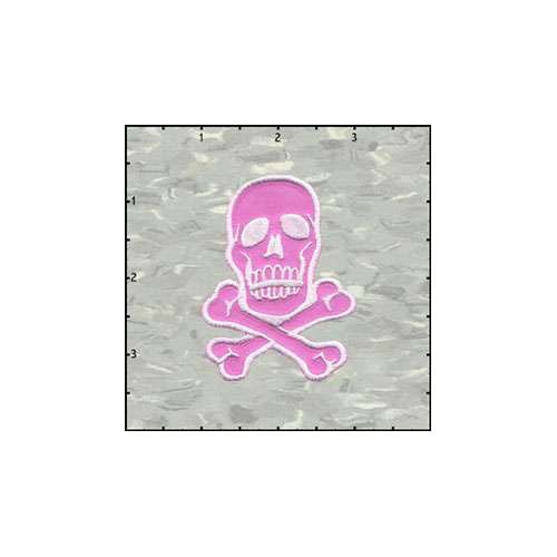 Skull Classic 2.75 Inches White On Purple Light Patch