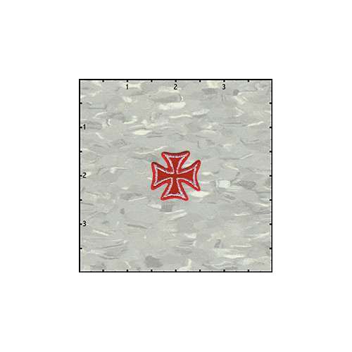 Maltese Cross Velveteen 1 Inches Red Patch