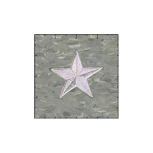 Star Solid 2.5 Inches Silver Patch