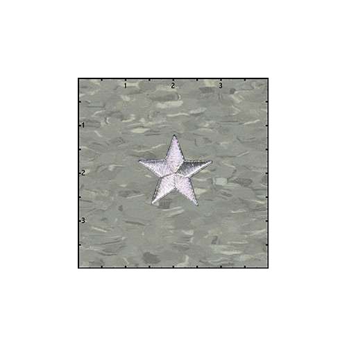 Star Solid 1.5 Inches Silver Patch