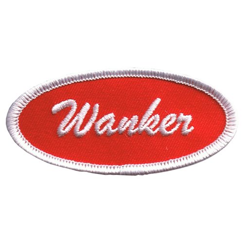 Fuzzy Dude Name Tag Wanker Patch