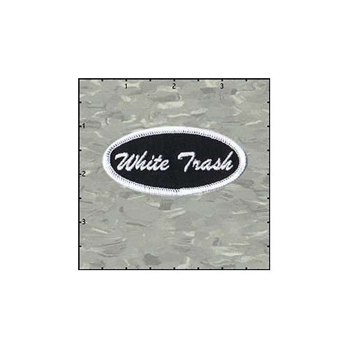 Name Tag White Trash Patch