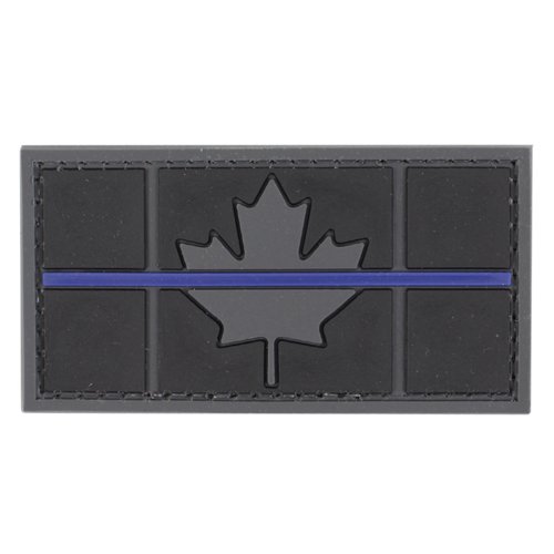 PVC Black Canada Flag Patch