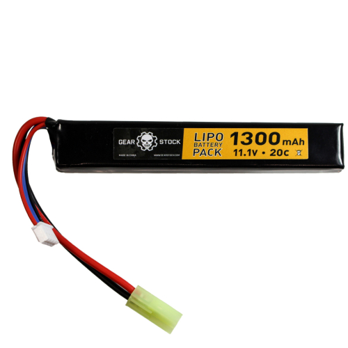 Stick LiPo Battery - 11.1V 1300mAh Small Tamiya Connector