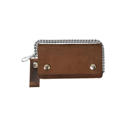 Bi-Fold Distressed Brown Leather Wallet