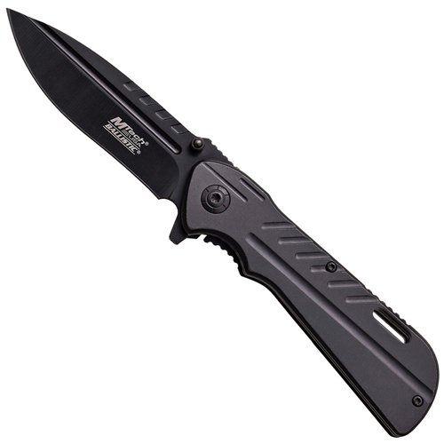 MTech USA A890BP Black Plain Edge Blade Folding Knife