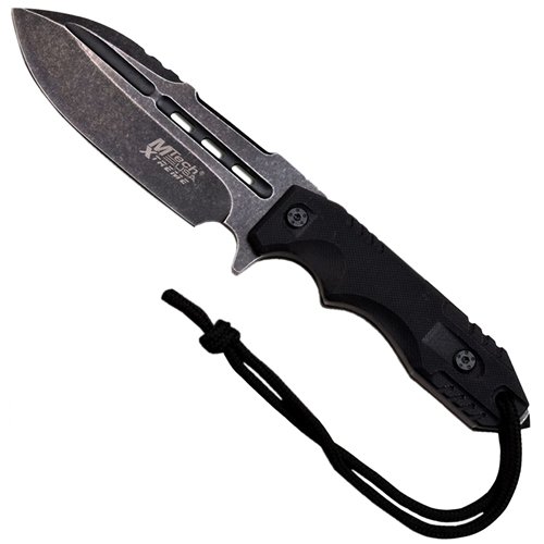 Mtech Xtreme Stonewash Drop Point Fixed Blade Knife 