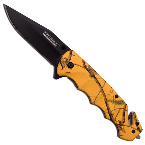 MTech USA 3.25mm Blade Yellow Handle Folding Knife