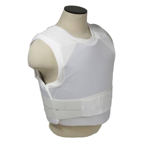 Concealed Carrier Vest with Two Level IIIA Ballistic Panels - White - Medium