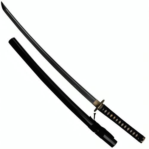 41-Inch Gold Damascus Wrapped Katana w/ Gift Box