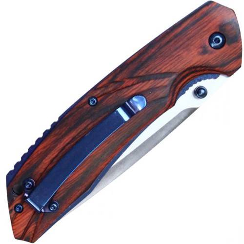 Upgrade your gear with the Neptune Buckshot Steel Spring Assisted Pocket Knife featuring a stylish wood handle. Versatile, durable, and ready for action!