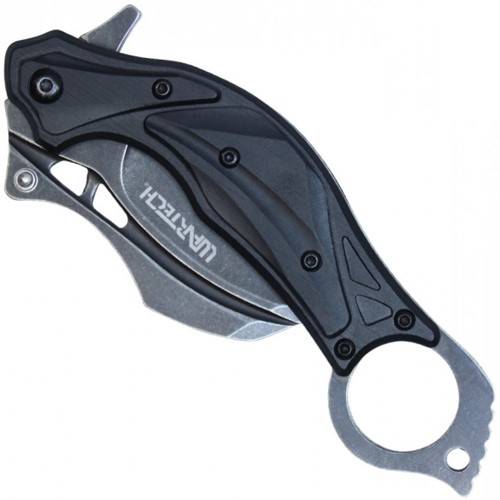 Equip yourself with the Neptune Wartech Stonewashed Folding Karambit in sleek black. Versatile, durable, and perfect for everyday carry. Get yours now!