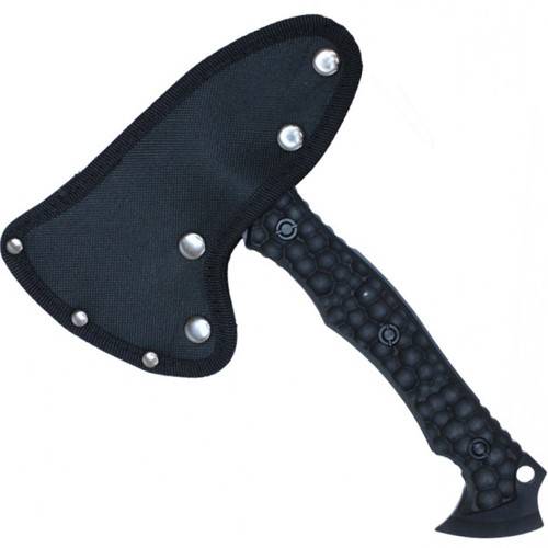 Conquer any challenge with the Neptune Skull Crusher Axe, 9.75 inches, complete with a sheath. Versatile, durable, and ready for action. Get yours now!