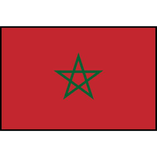 Flag Printed Patch - Morocco