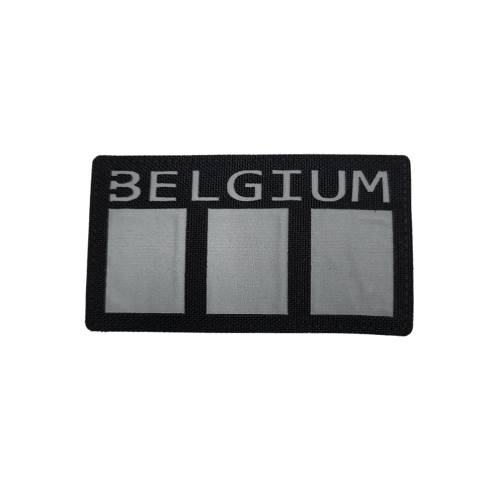 Belgium Flag Laser Cut Patch Black/Reflective-L