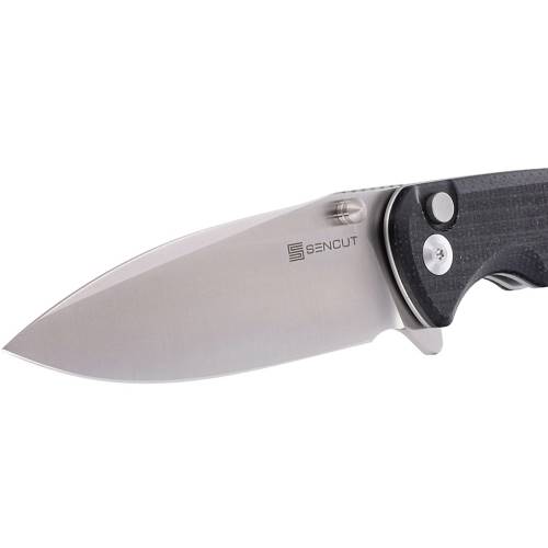 Explorer Sachse Flipper Satin Blade Knife - Micarta Black, refined elegance 