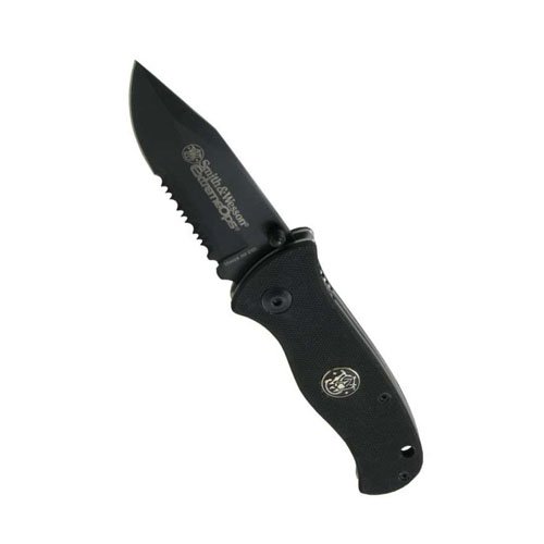 Smith & Wesson Extreme Ops Clip Knife - Half Serrated Edge
